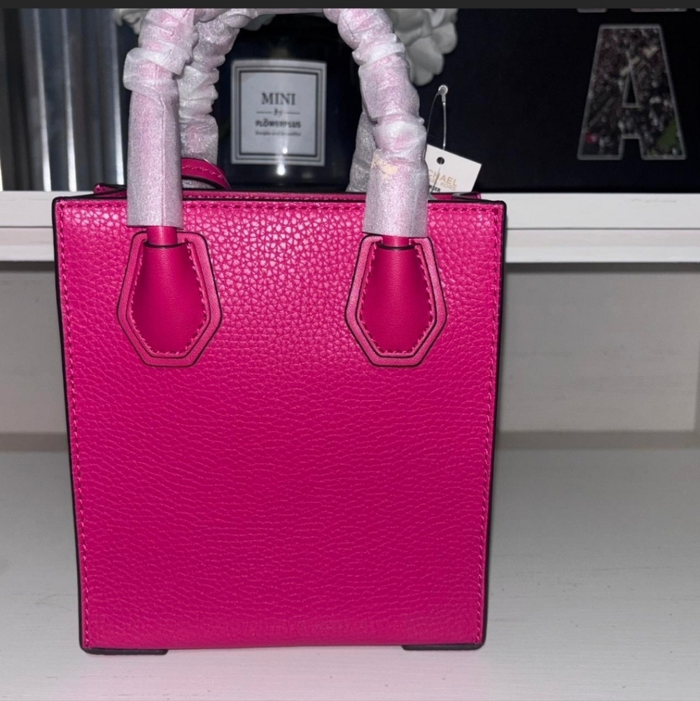 Michael Kors Pink Leather Mini Tote Bag Nwt - Picture 3 of 8